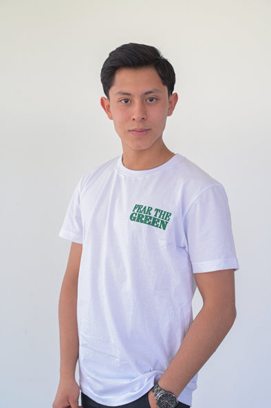 Playera blanca stickers Basics
